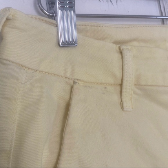 MOTHER  “The Roller Prep” Wide Leg Pants in butter yellow color “Killing Time” - Picture 8 of 11